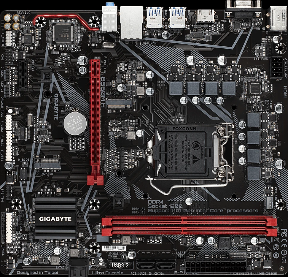 Mainboard Gigabyte B560M H - LGA 1200 - NEW