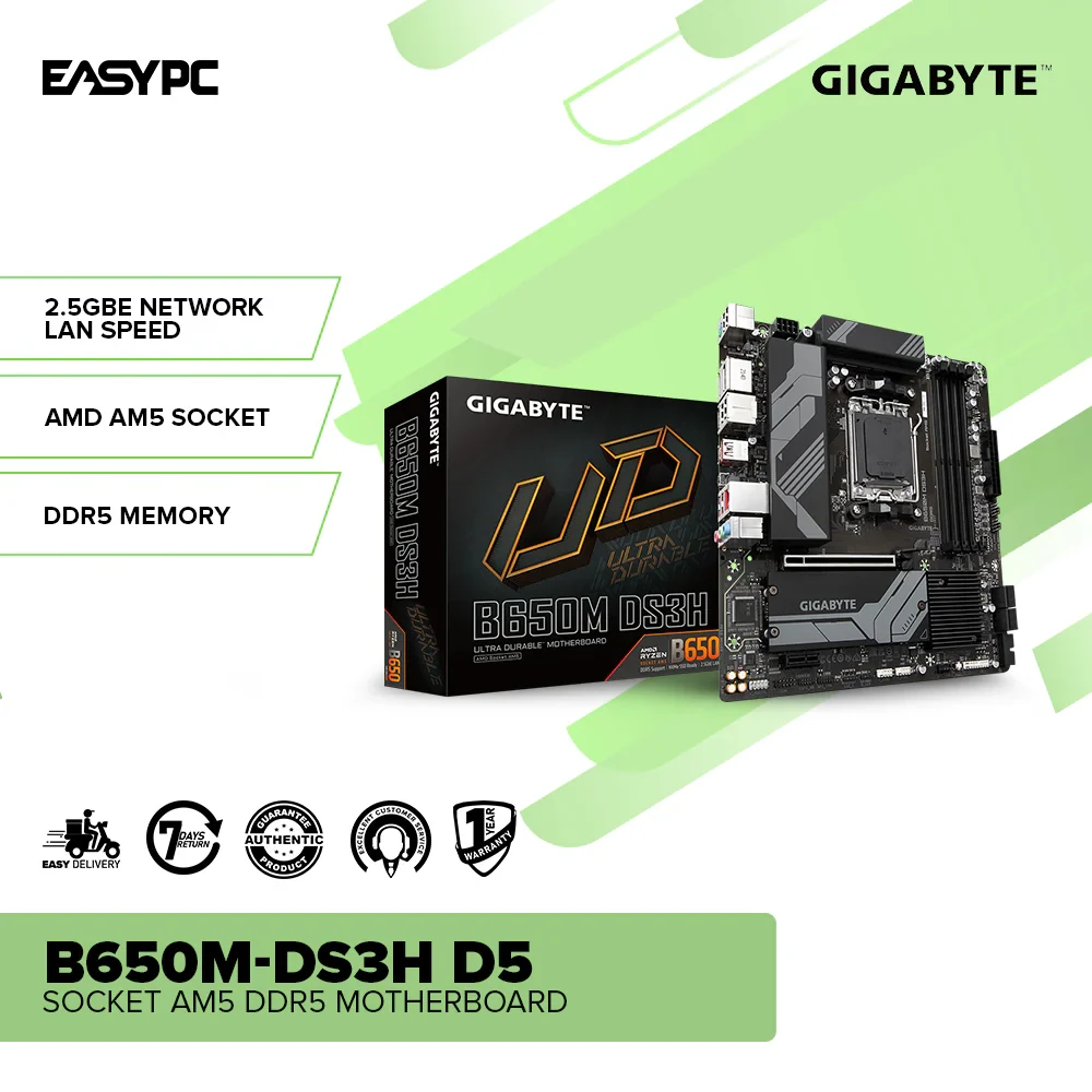 Mainboard Gigabyte B650M DS3H DDR5 - NEW