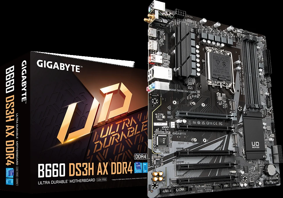 Mainboard Gigabyte B660 DS3H AX DDR4 - 4 Khe RAM DDR4 - LGA 1700 - NEW