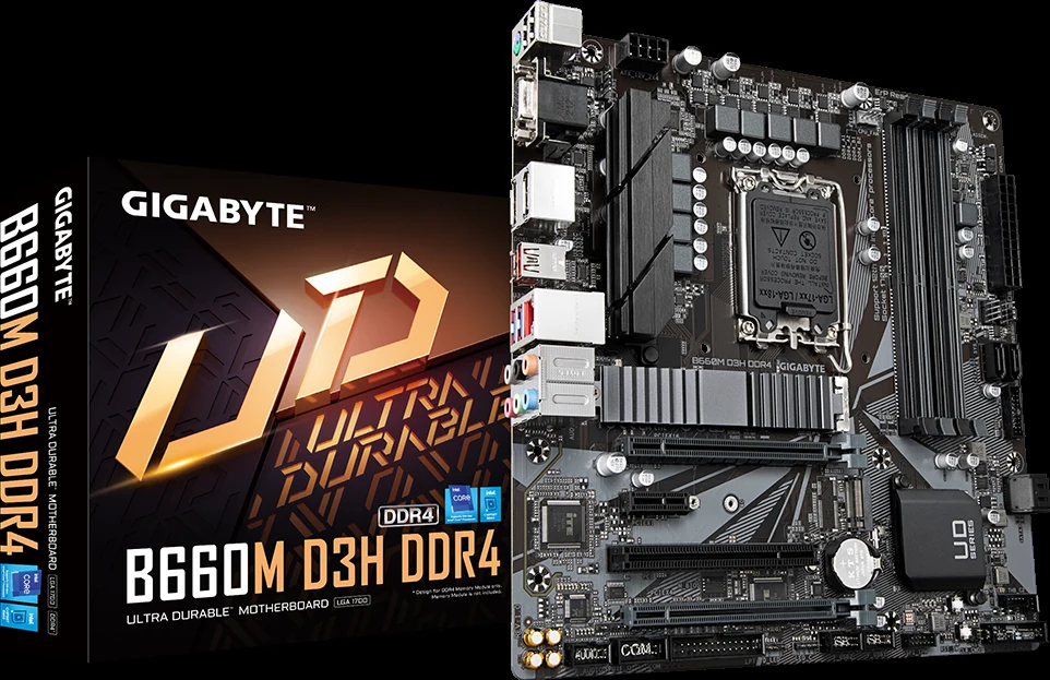 Mainboard Gigabyte B660M D3H DDR4 - 4 Khe RAM DDR4 - LGA 1700 - NEW