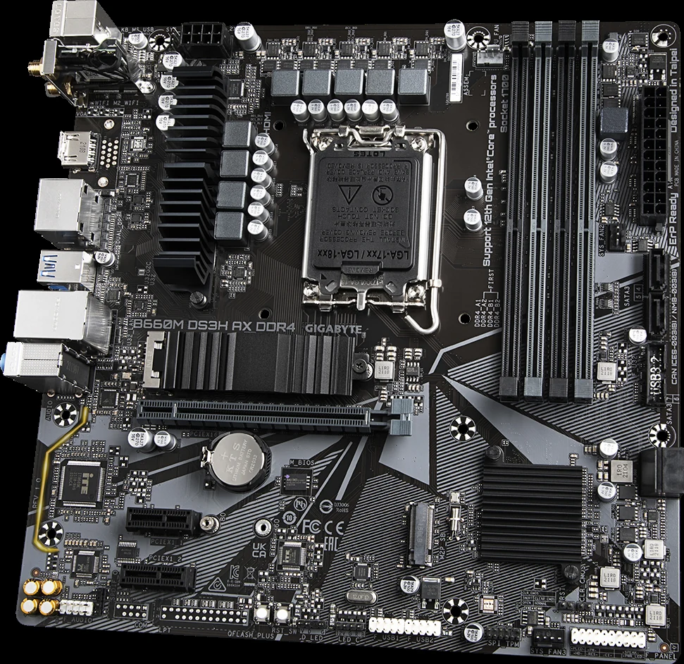 Mainboard Gigabyte B660M DS3H AX DDR4 - 4 Khe RAM DDR4 - LGA 1700 - NEW