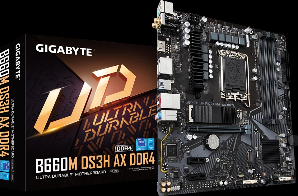 Mainboard Gigabyte B660M DS3H AX DDR4 - 4 Khe RAM DDR4 - LGA 1700 - NEW