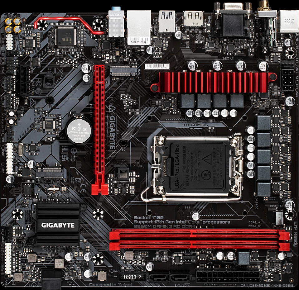 Mainboard Gigabyte B660M Gaming AC DDR4 - 2 Khe RAM DDR4 - LGA 1700 - NEW