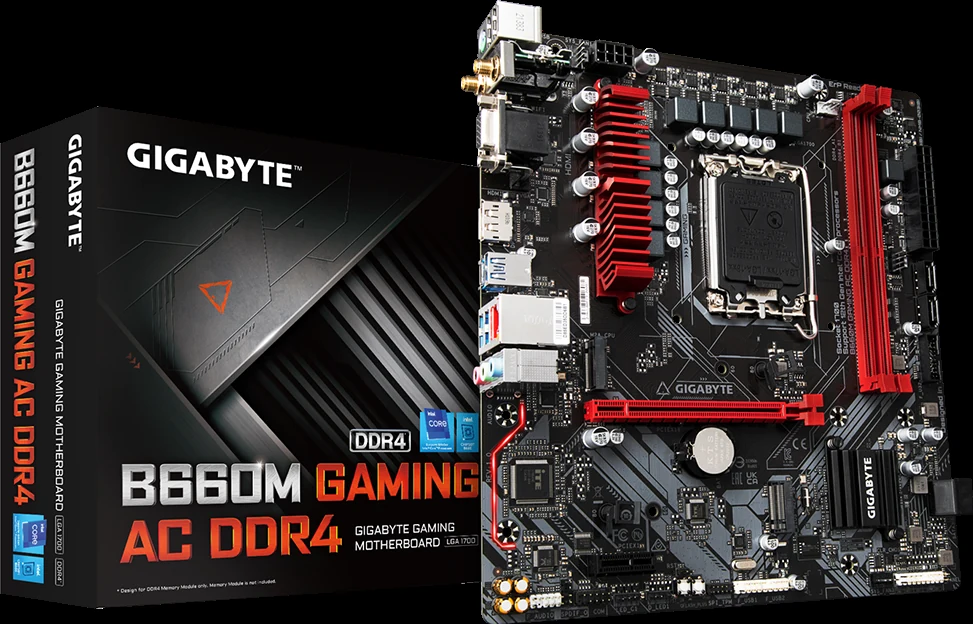 Mainboard Gigabyte B660M Gaming X AX DDR4 - 4 Khe RAM DDR4 - LGA 1700 - NEW