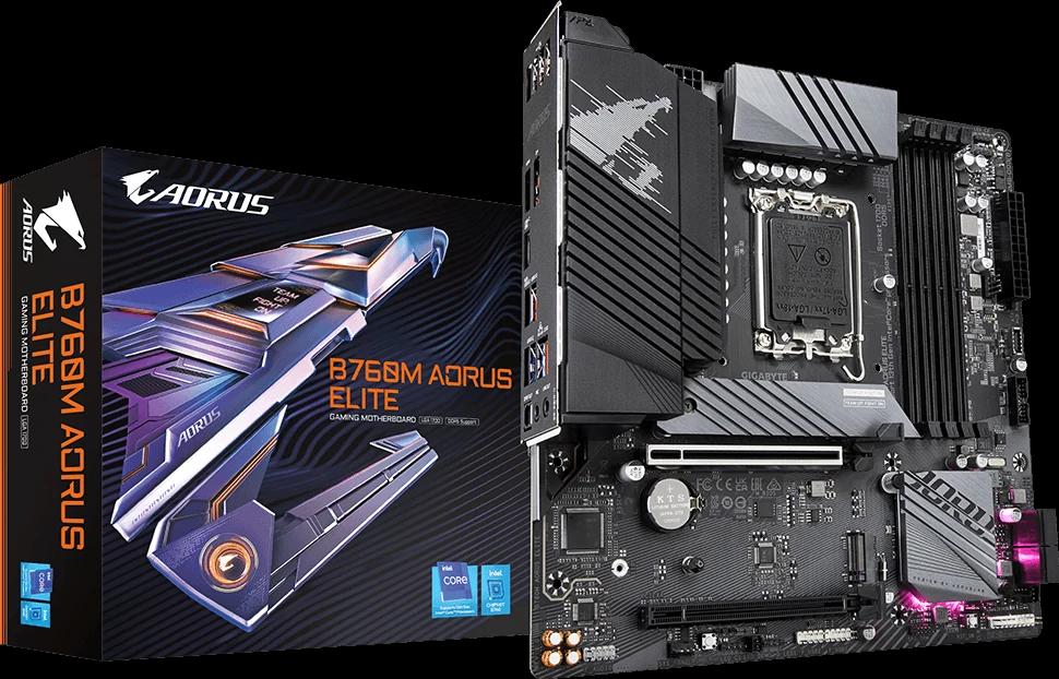 Mainboard Gigabyte B760M AORUS Elite - 4 Khe RAM DDR5 - LGA 1700 - NEW
