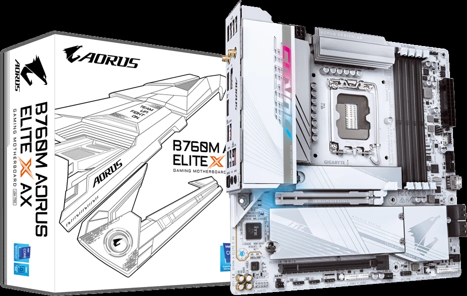 Mainboard Gigabyte B760M AORUS Elite AX - 4 Khe RAM DDR5 - LGA 1700 - NEW