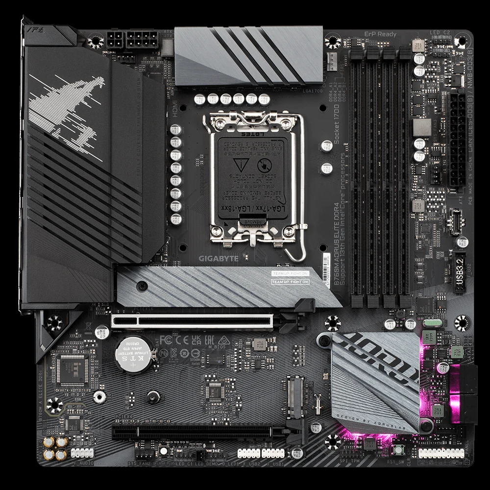 Mainboard Gigabyte B760M AORUS Elite DDR4 - 4 Khe RAM DDR4 - LGA 1700 - NEW
