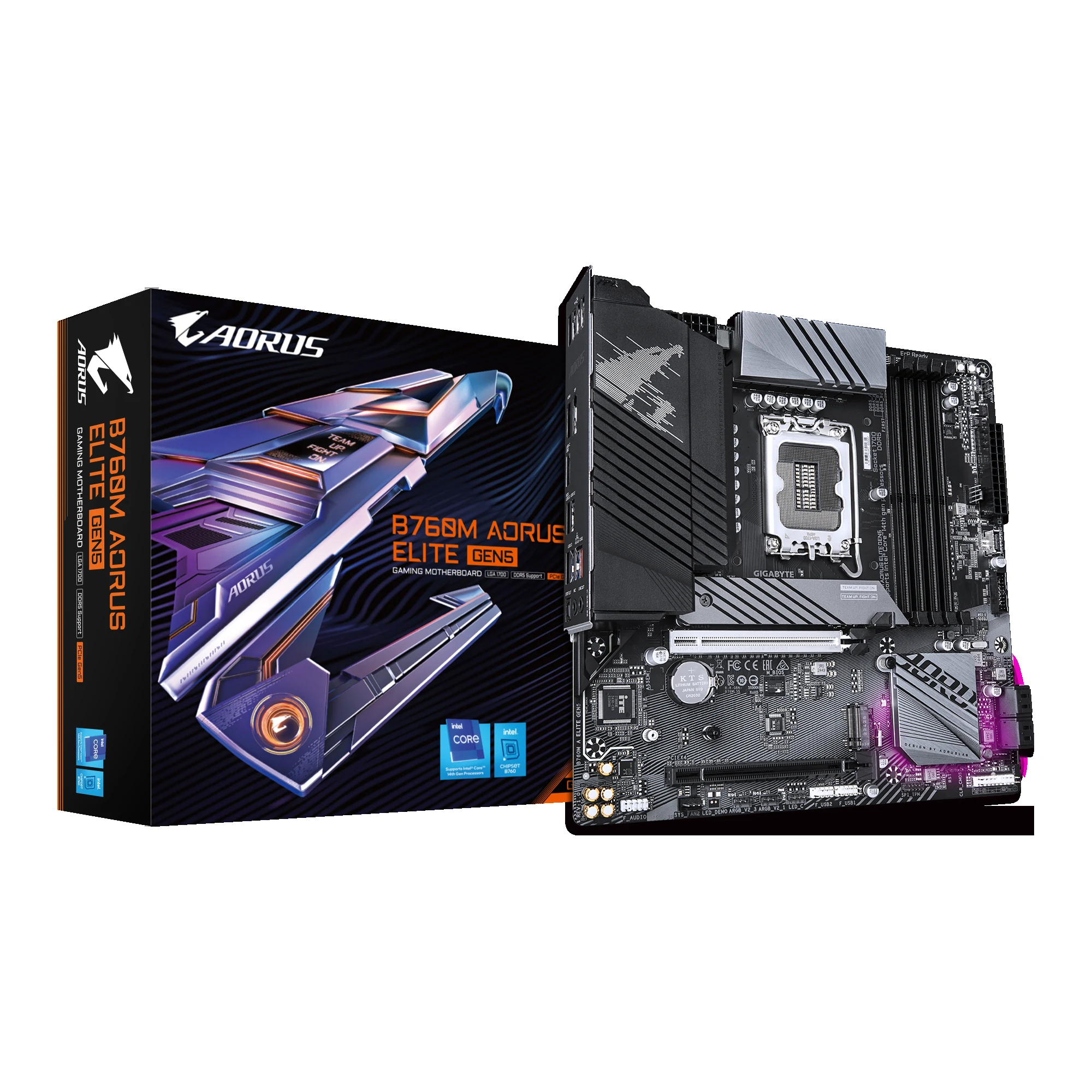 Mainboard Gigabyte B760M AORUS Elite Gen5 - 4 Khe RAM DDR5 - LGA 1700 - NEW