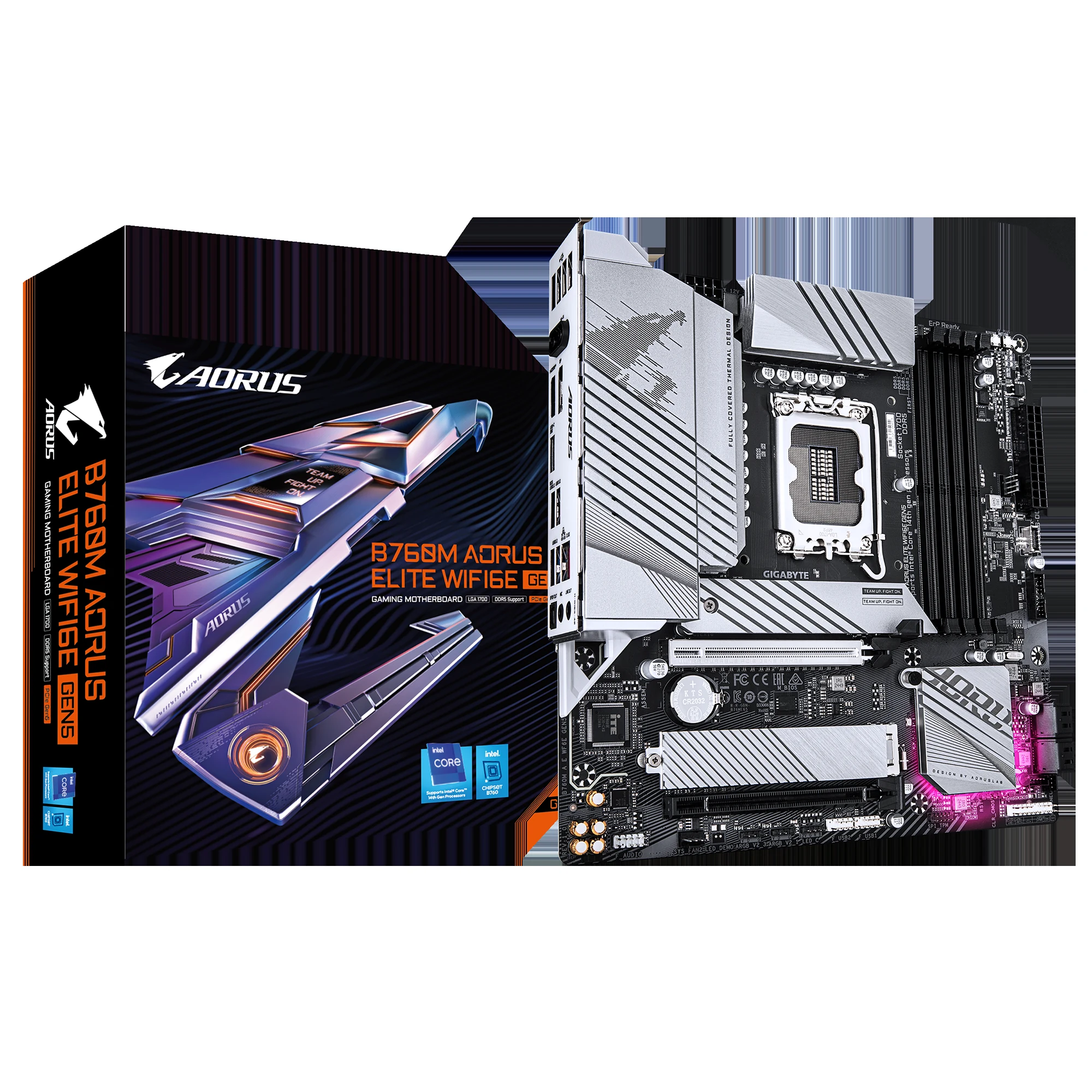 Mainboard Gigabyte B760M AORUS Elite Gen5 - 4 Khe RAM DDR5 - LGA 1700 - NEW