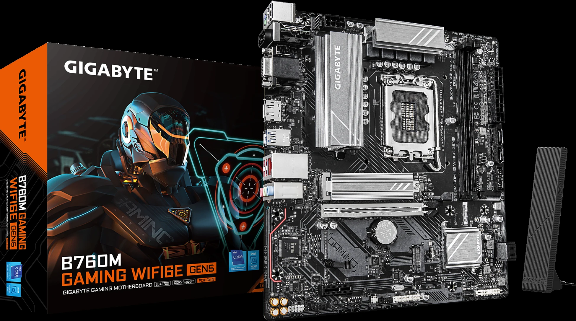 Mainboard Gigabyte B760M AORUS Elite WiFi6E DDR4 Gen5 - 4 Khe RAM DDR4 - LGA 1700 - NEW