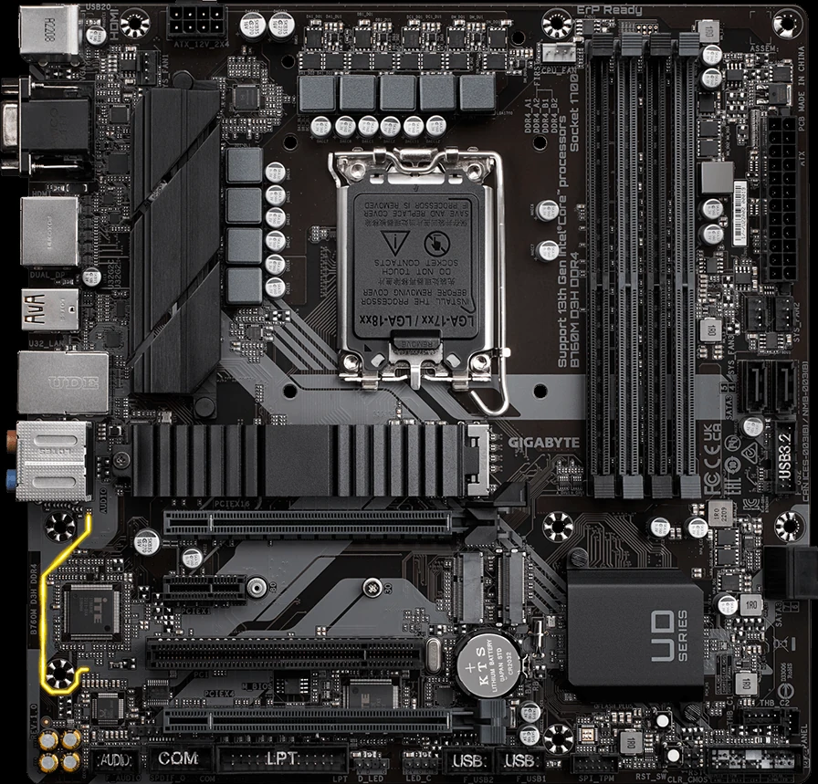 Mainboard Gigabyte B760M D3H - 4 Khe RAM DDR5 - LGA 1700 - NEW