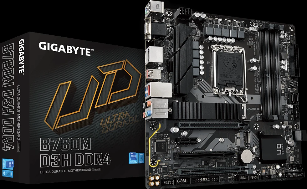 Mainboard Gigabyte B760M D3H - 4 Khe RAM DDR5 - LGA 1700 - NEW