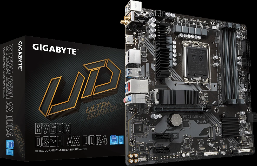 Mainboard Gigabyte B760M DS3H AX - 4 Khe RAM DDR5 - LGA 1700 - NEW