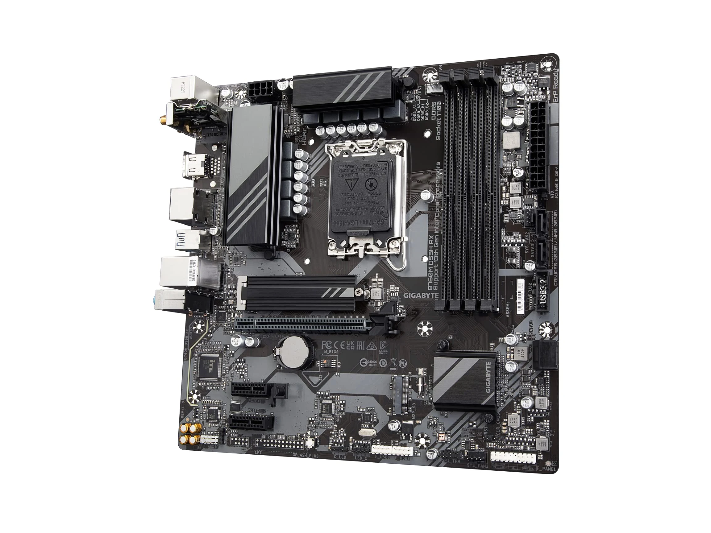 Mainboard Gigabyte B760M DS3H AX - 4 Khe RAM DDR5 - LGA 1700 - NEW