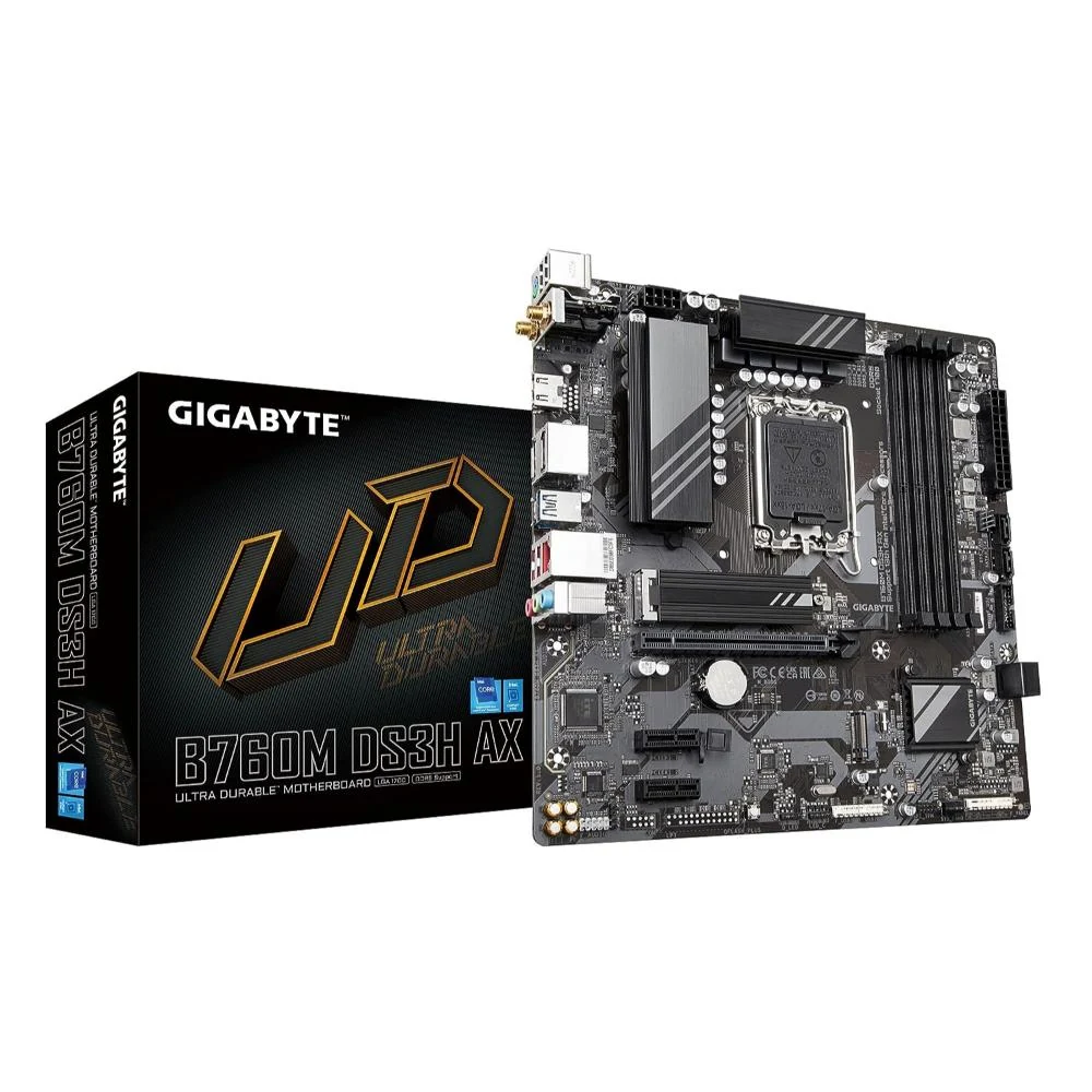 Mainboard Gigabyte B760M DS3H AX DDR4 - 4 Khe RAM DDR4 - LGA 1700 - NEW