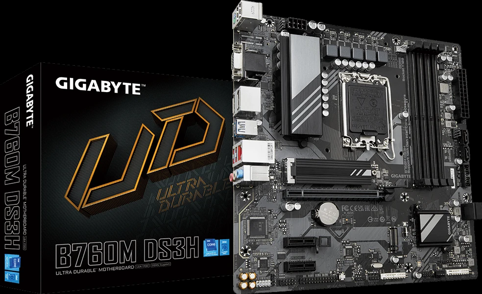 Mainboard Gigabyte B760M DS3H DDR4 - 4 Khe RAM DDR4 - LGA 1700 - NEW