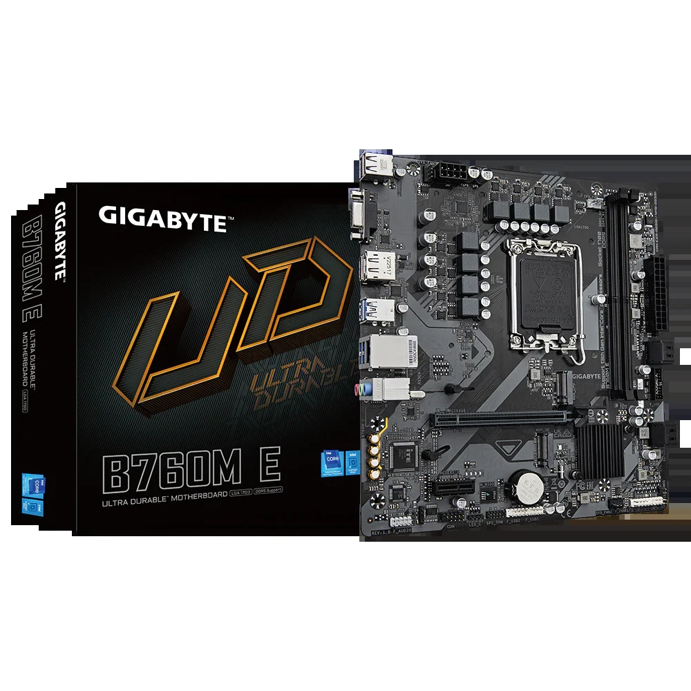 Mainboard Gigabyte B760M E - 2 Khe RAM DDR5 - LGA 1700 - NEW