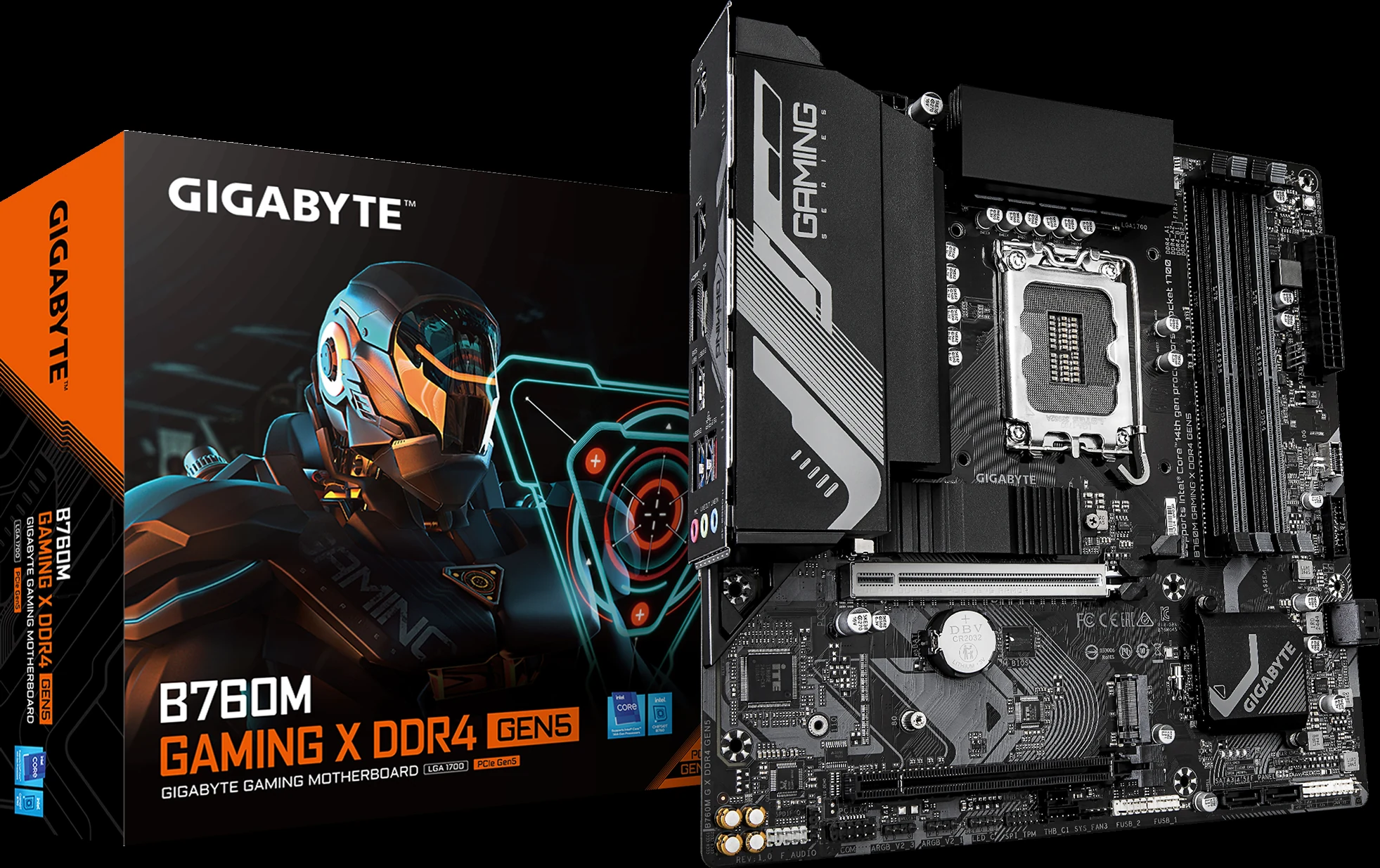 Mainboard Gigabyte B760M Gaming AC DDR4 Gen5 - 4 Khe RAM DDR4 - LGA 1700 - NEW