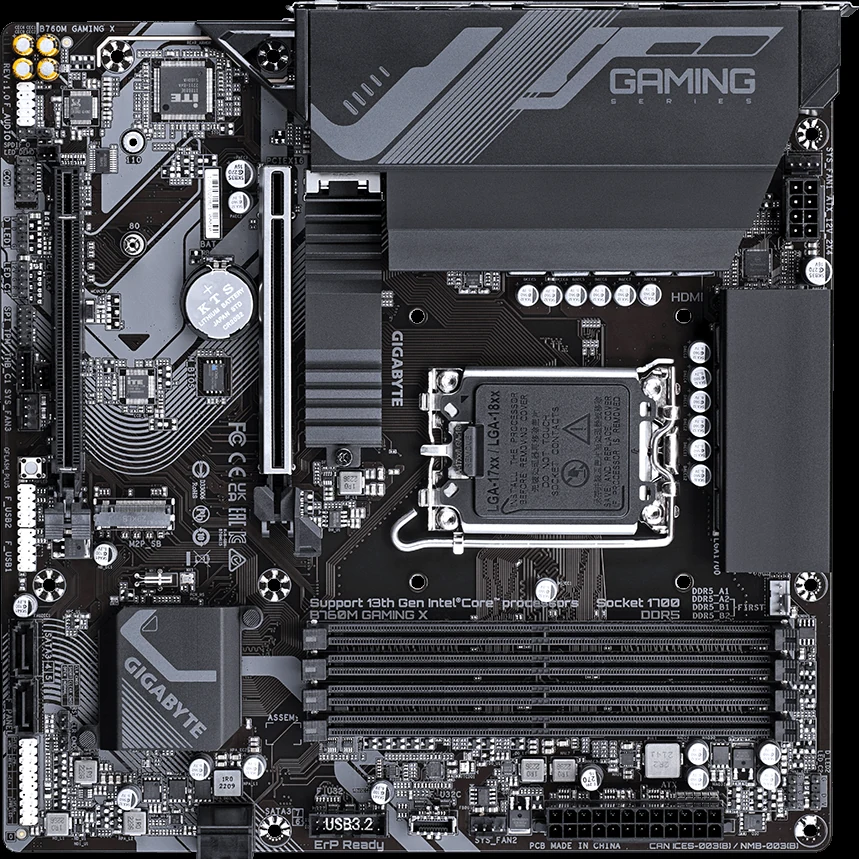 Mainboard Gigabyte B760M Gaming X - 4 Khe RAM DDR5 - LGA 1700 - NEW
