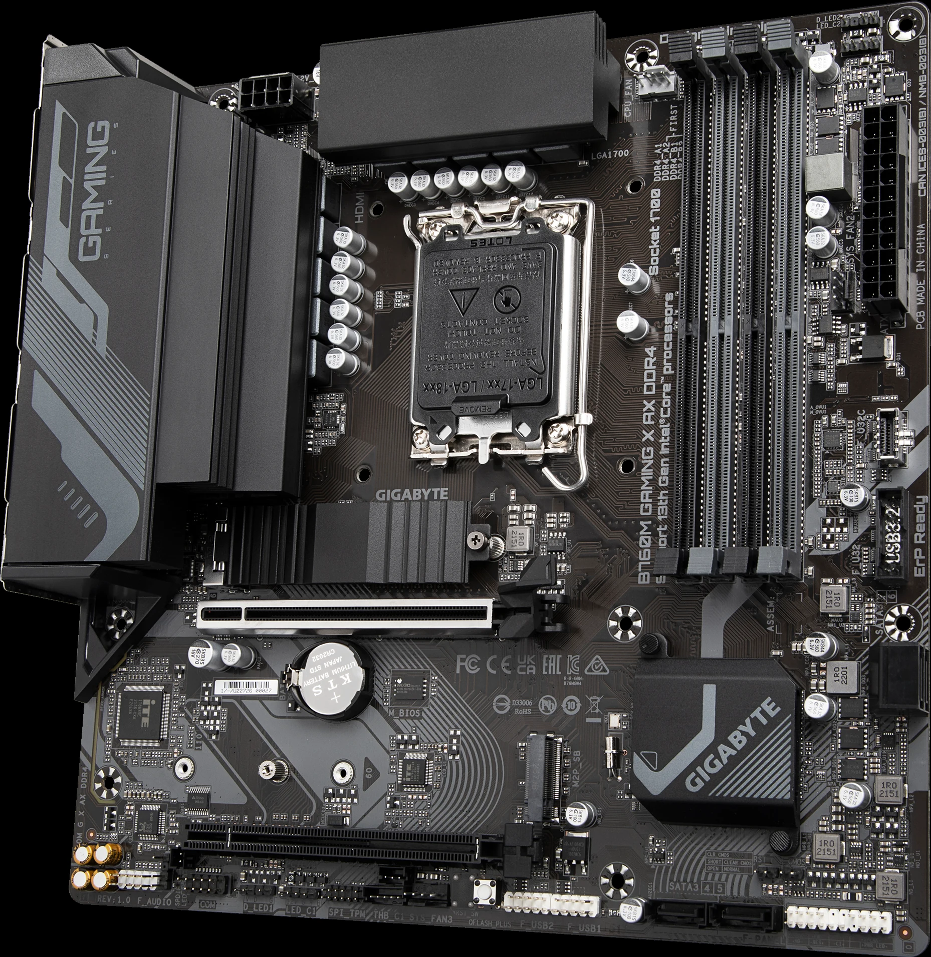 Mainboard Gigabyte B760M Gaming X AX - 4 Khe RAM DDR5 - LGA 1700 - NEW
