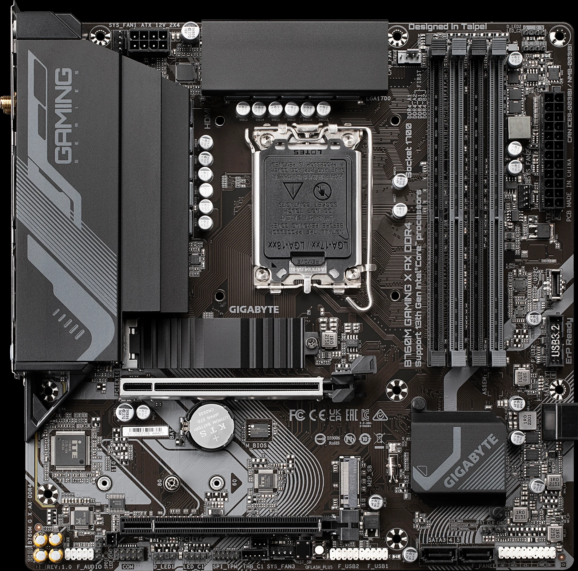 Mainboard Gigabyte B760M Gaming X AX DDR4 - 4 Khe RAM DDR4 - LGA 1700 - NEW