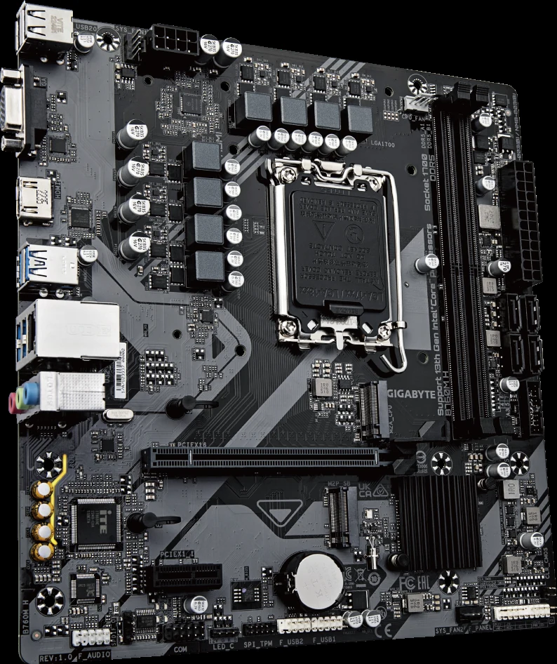 Mainboard Gigabyte B760M H DDR4 - 2 Khe RAM DDR4 - LGA 1700 - NEW