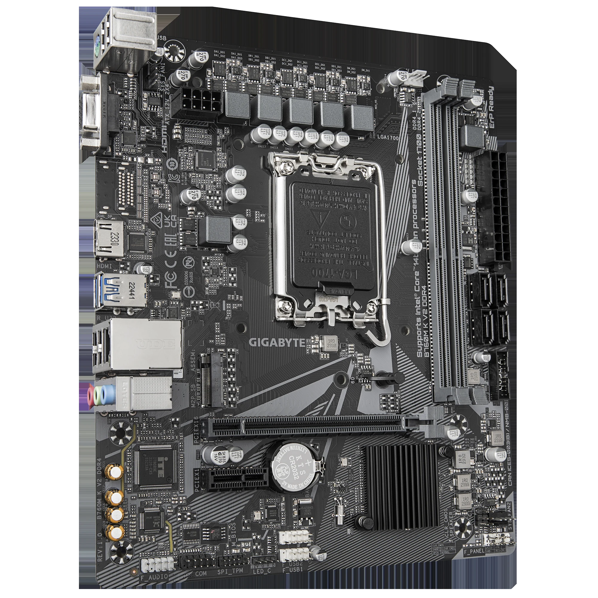 Mainboard Gigabyte B760M K DDR4 - 2 Khe RAM DDR4 - LGA 1700 - NEW