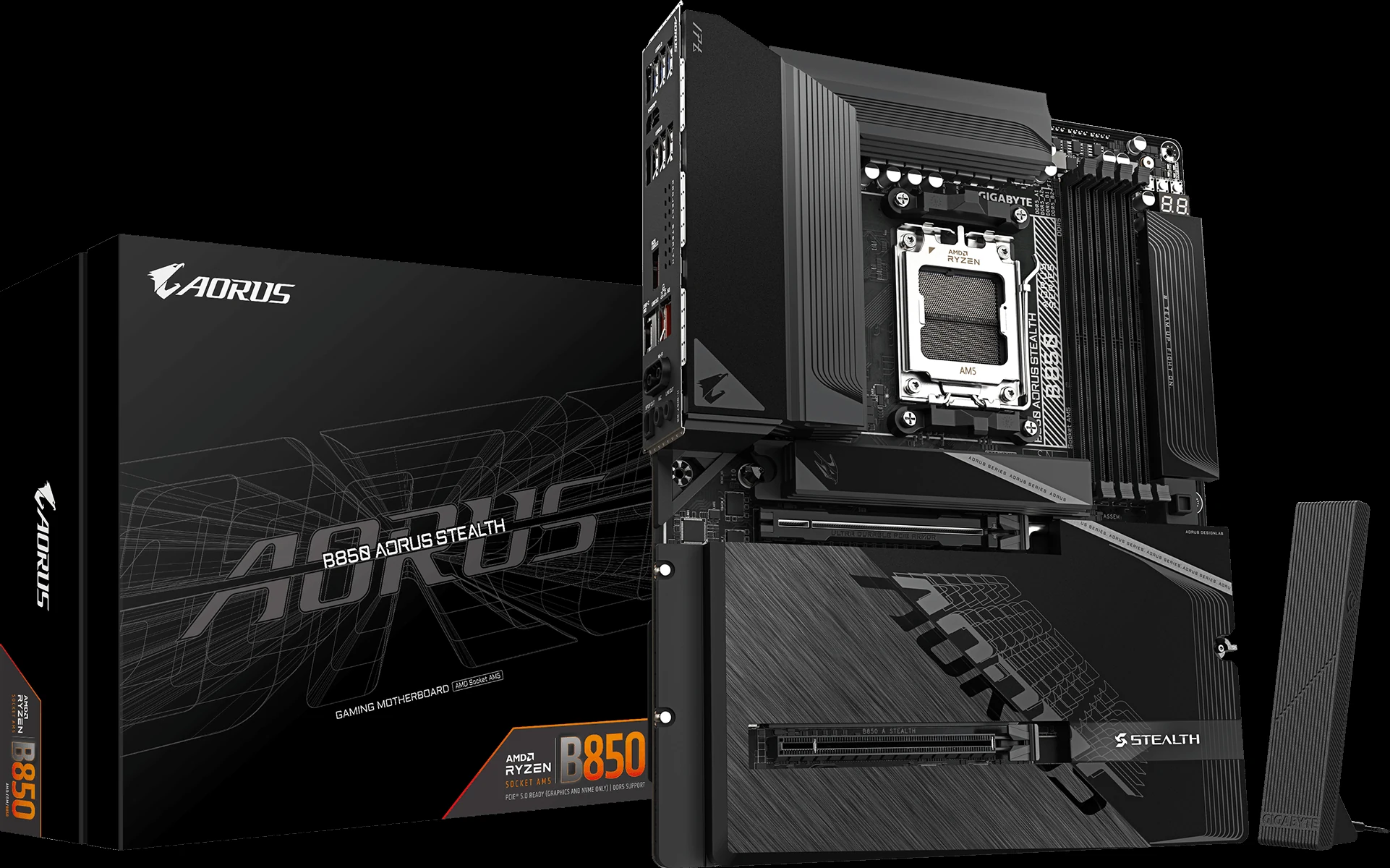 Mainboard Gigabyte B850 AORUS STEALTH - 4 Khe RAM DDR5 - AM5 - NEW