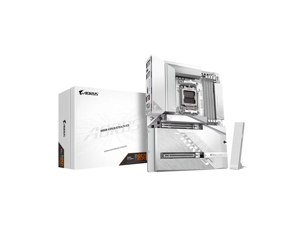 Mainboard Gigabyte B850 AORUS STEALTH ICE - 4 Khe RAM DDR5 - AM5 - NEW