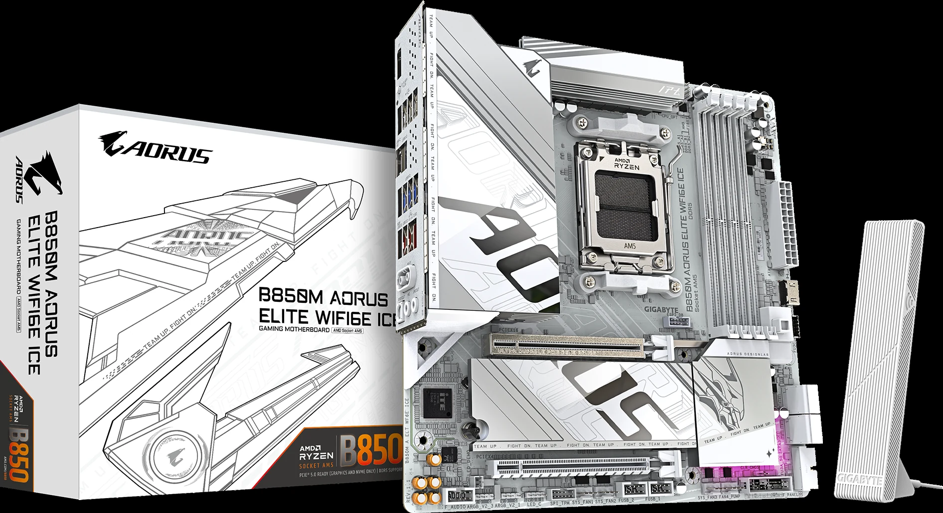 Mainboard Gigabyte B850M AORUS ELITE WIFI6E ICE - 4 Khe RAM DDR5 - AM5 - NEW