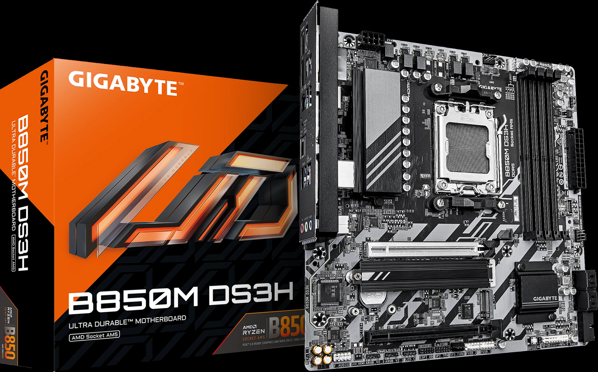 Mainboard Gigabyte B850M DS3H - 4 Khe RAM DDR5 - AM5 - NEW