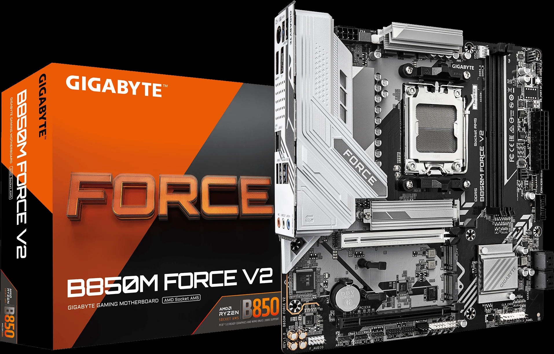 Mainboard Gigabyte B850M FORCE V2 - 2 Khe RAM DDR5 - AM5 - NEW