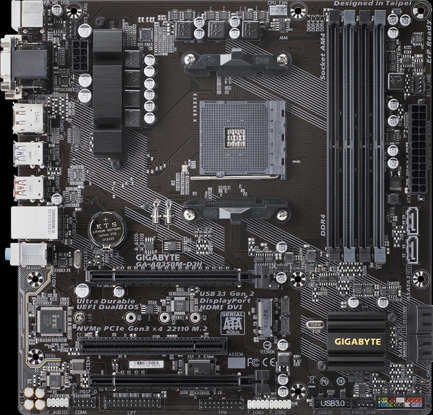 Mainboard Gigabyte GA-AB350M-D3H - AM4 - NEW
