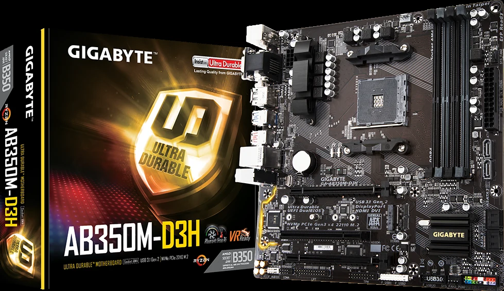 Mainboard Gigabyte GA-AB350M-D3H - AM4 - NEW