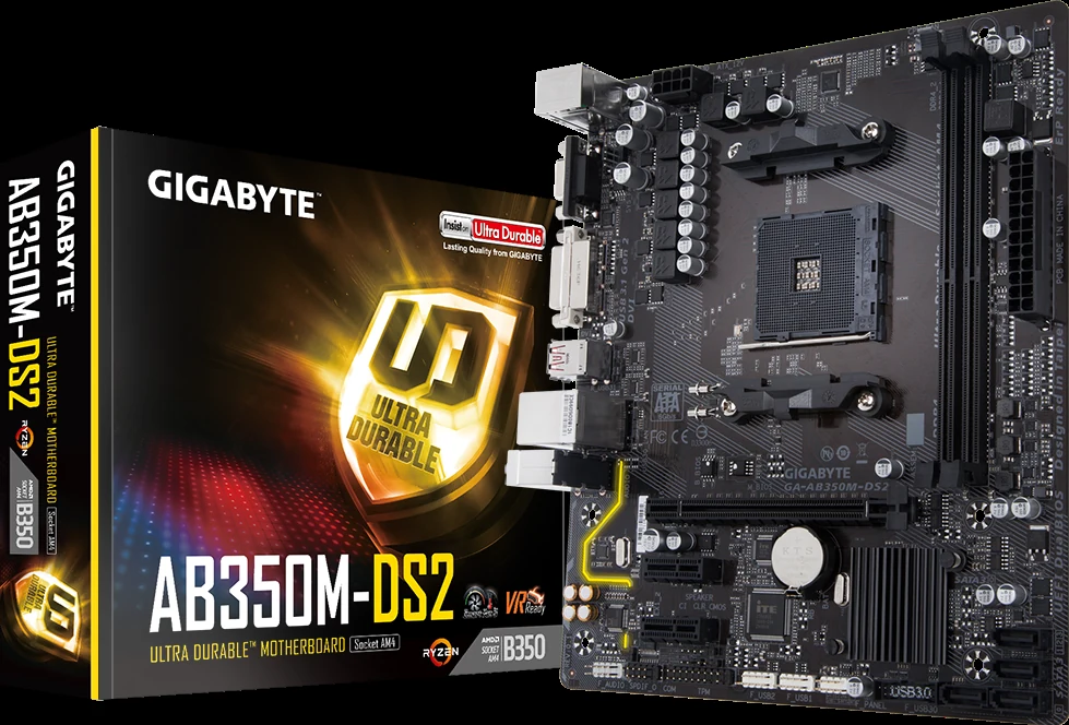 Mainboard Gigabyte GA-AB350M-DS2 - AM4 - NEW