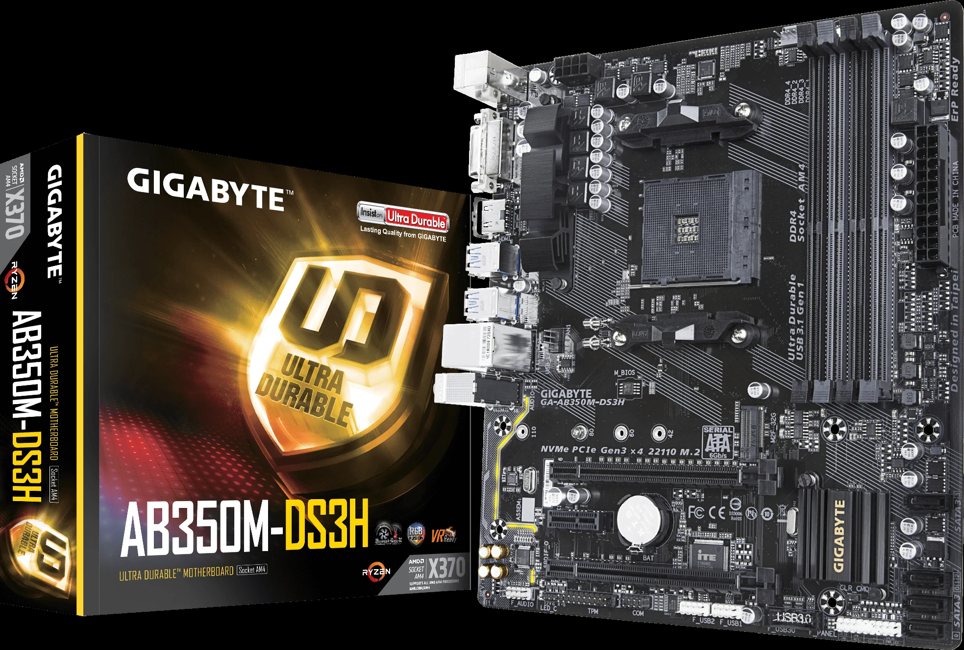 Mainboard Gigabyte GA-AB350M-DS3H - AM4 - NEW