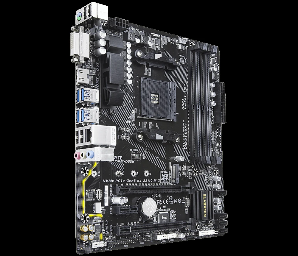Mainboard Gigabyte GA-AB350M-DS3H - AM4 - NEW