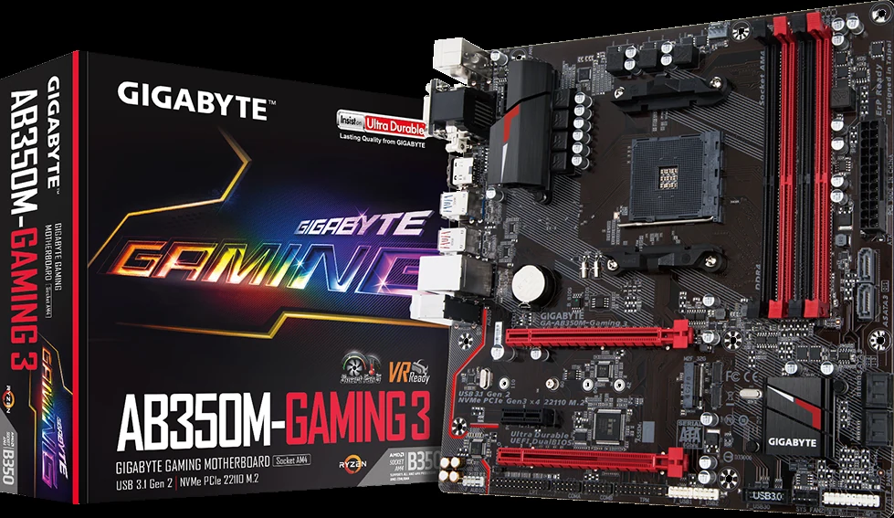 Mainboard Gigabyte GA-AB350M-Gaming 3 - AM4 - NEW