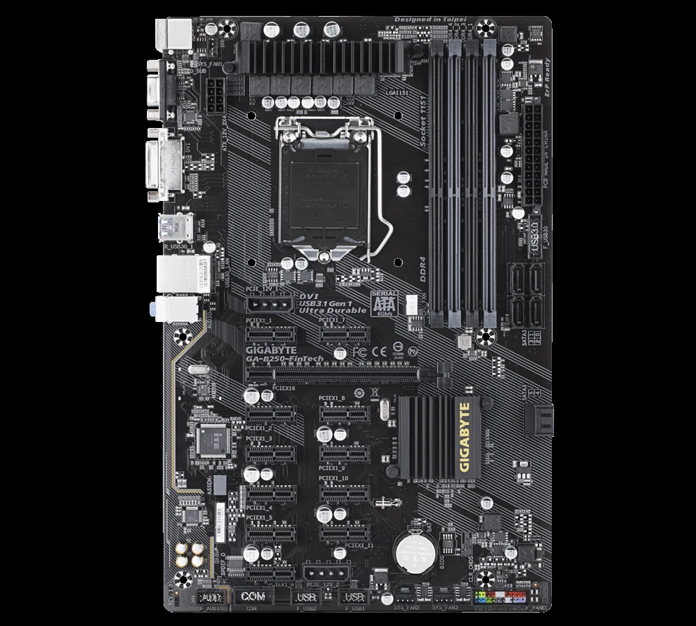 Mainboard Gigabyte GA-B250-FinTech - LGA 1151 - NEW