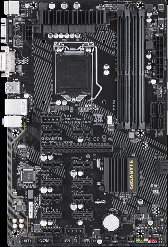 Mainboard Gigabyte GA-B250-FinTech - LGA 1151 - NEW
