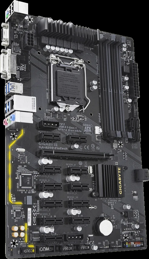 Mainboard Gigabyte GA-B250-FinTech - LGA 1151 - NEW