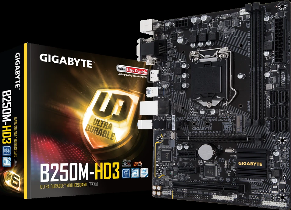 Mainboard Gigabyte GA-B250-HD3 - LGA 1151 - NEW