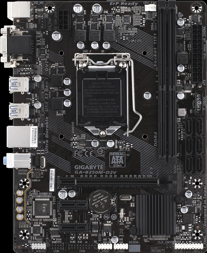 Mainboard Gigabyte GA-B250M-D2V - LGA 1151 - NEW