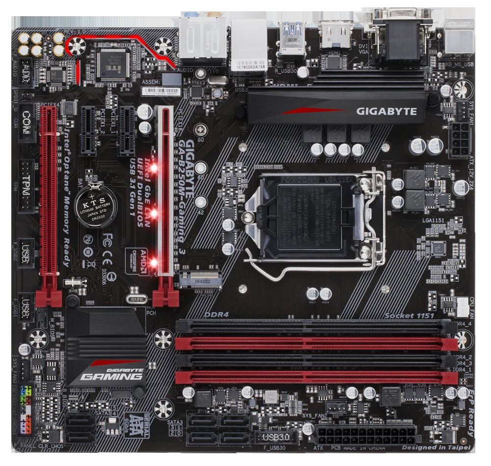 Mainboard Gigabyte GA-B250M-Gaming 3 - LGA 1151 - NEW