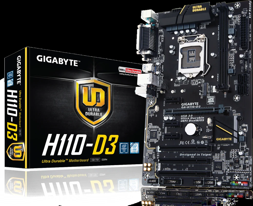 Mainboard Gigabyte GA-H110-D3A - LGA 1151 - NEW