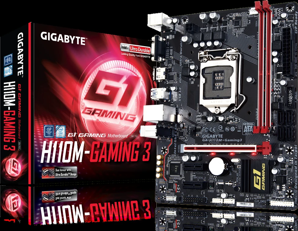 Mainboard Gigabyte GA-H110M-Gaming 3 - LGA 1151 - NEW
