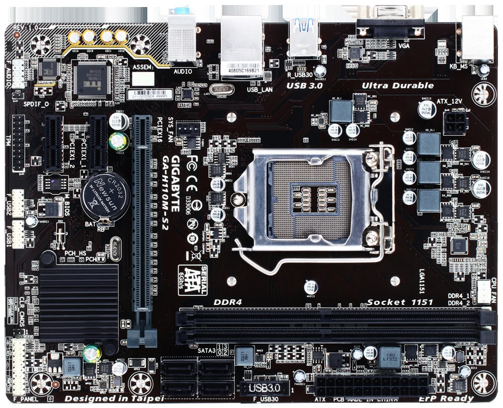 Mainboard Gigabyte GA-H110M-S2 - LGA 1151 - NEW
