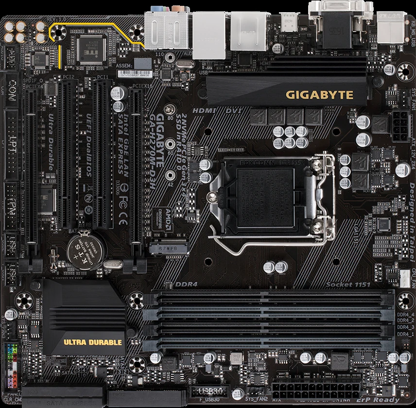 Mainboard Gigabyte GA-H270M-D3H - LGA 1151 - NEW