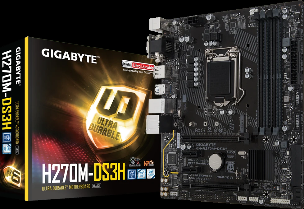 Mainboard Gigabyte GA-H270M-DS3H - LGA 1151 - NEW