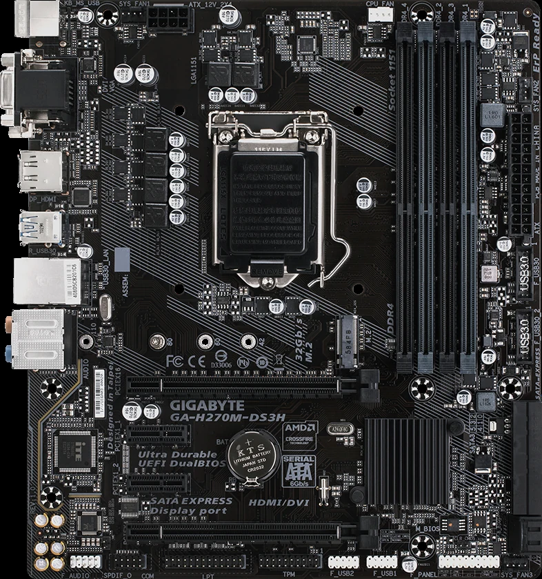 Mainboard Gigabyte GA-H270M-DS3H - LGA 1151 - NEW